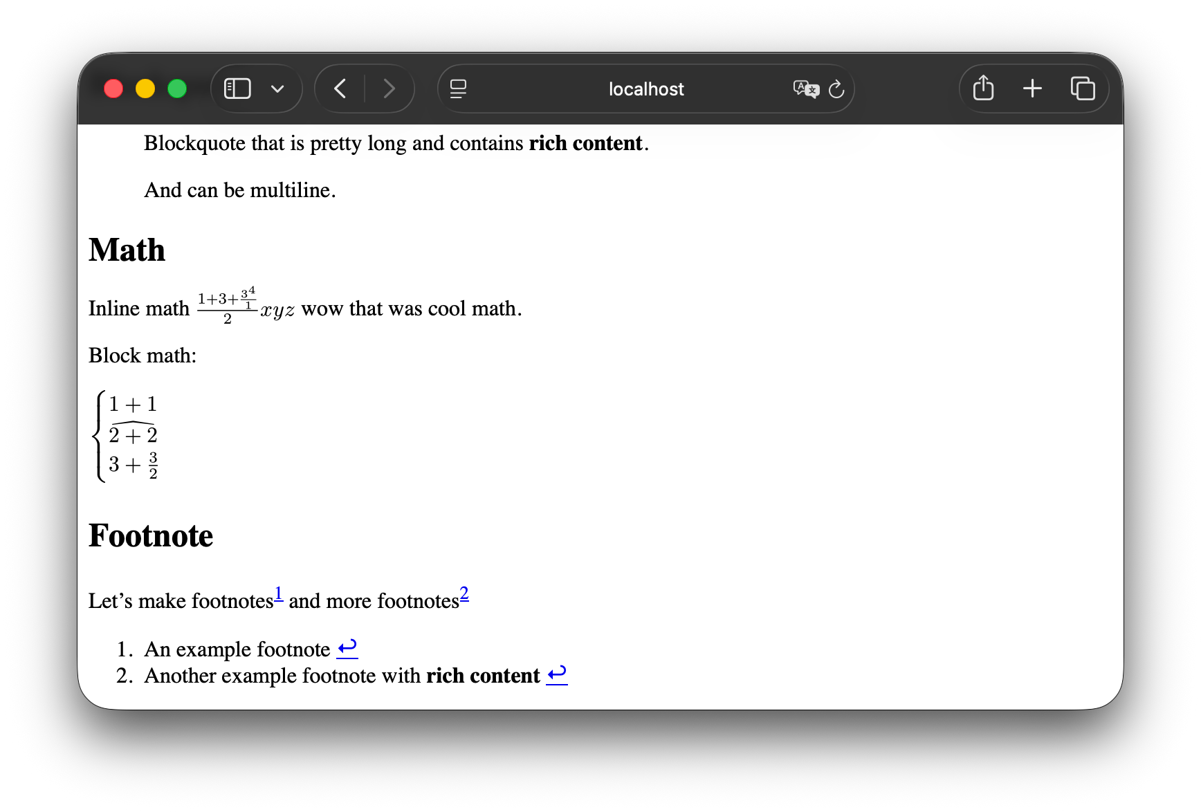 Screenshot of rendered blog post, with footnotes where clickable superscript links correspond to a numbered footnote list.